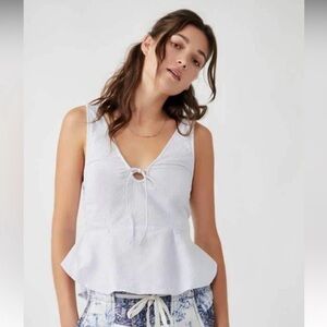 Free People Mika Striped Tank Blouse Top, Size XS, EUC